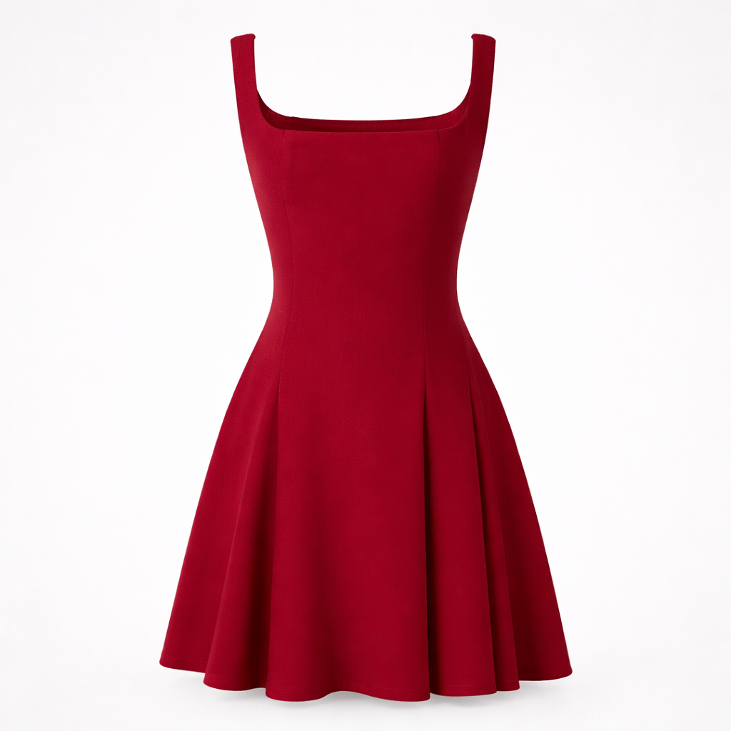 BANGON red camisole dress high waist slimming 2025 new French temperament versatile dress skirt for women