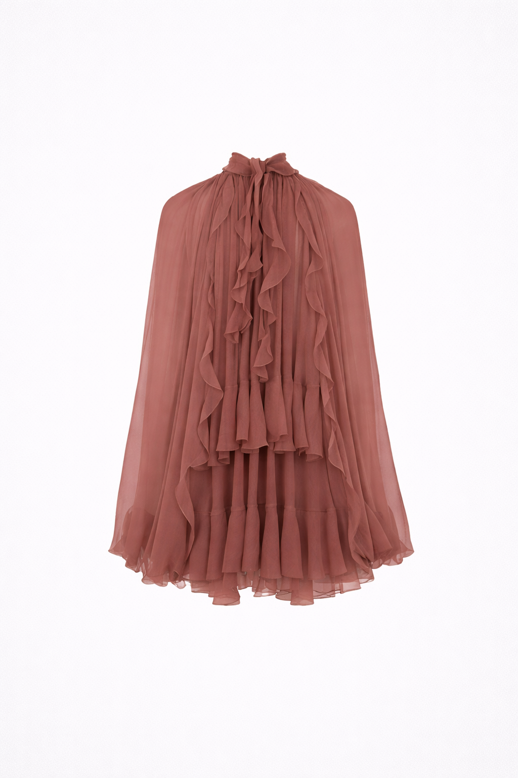 BANGON French style beautiful three-dimensional ruffle top, celebrity temperament, high-end sense of luxury 2025 new long-sleeved women