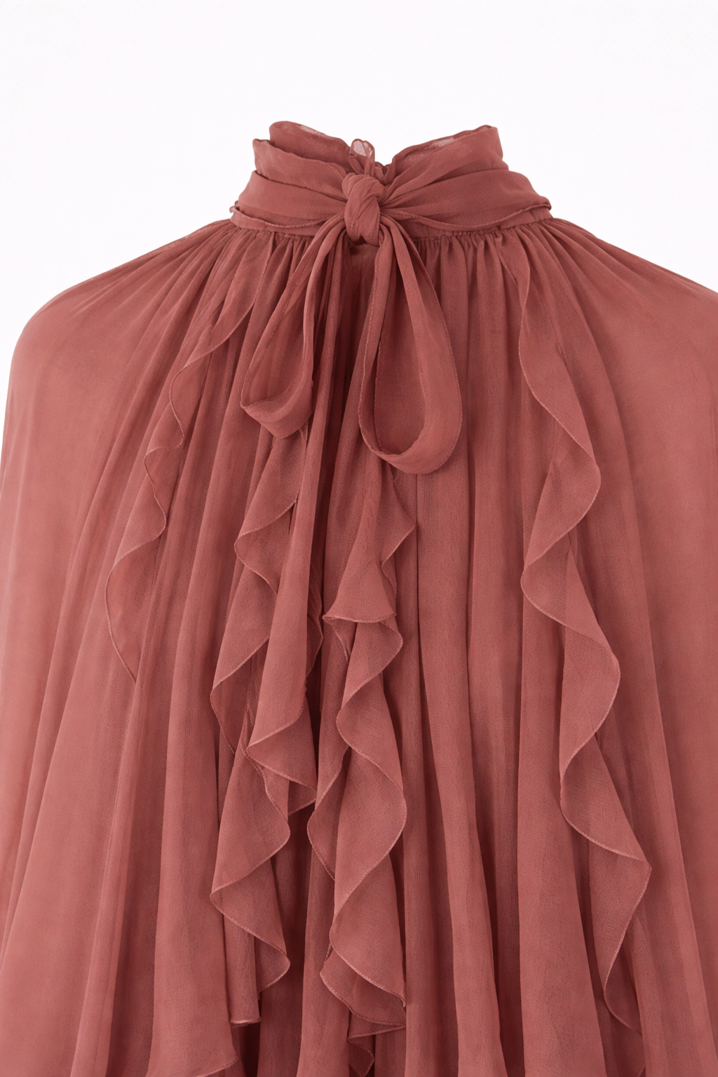 BANGON French style beautiful three-dimensional ruffle top, celebrity temperament, high-end sense of luxury 2025 new long-sleeved women