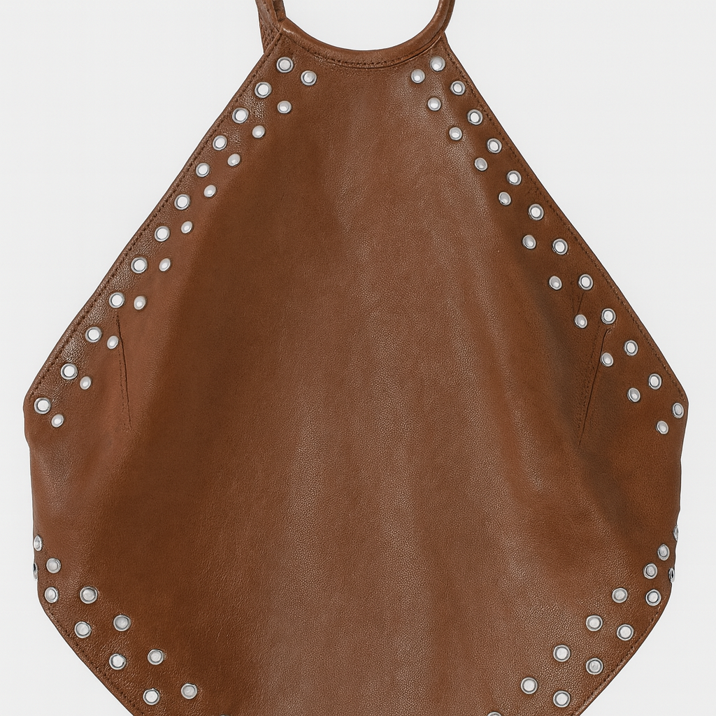 BANGON Rivet Neck Vest Sexy Hot Girl Style 2026 New Heavy Industry Design Bottom Top for Women