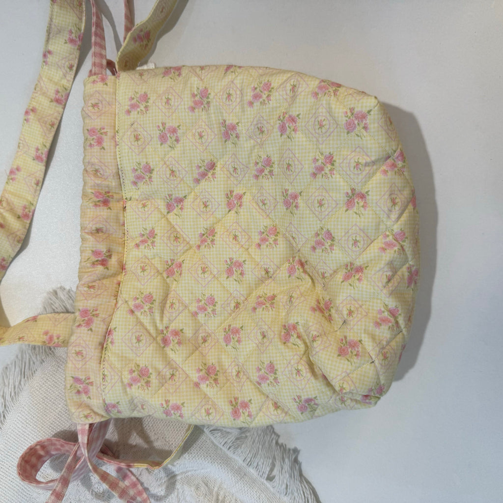 Bibi Bobbin, Korean imported original design, niche design, floral diagonal cross, small bundle bag, cute