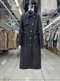 Slim and slimming reversible wool coat women's long model 2025 autumn/winter new waist high-end temperament woolen jacket