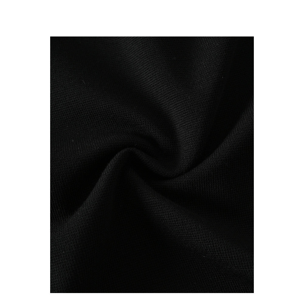 CaraCLUB plus-size black short-sleeved dress for women in early summer with a fat sister temperament and age-reducing Hepburn-style skirt