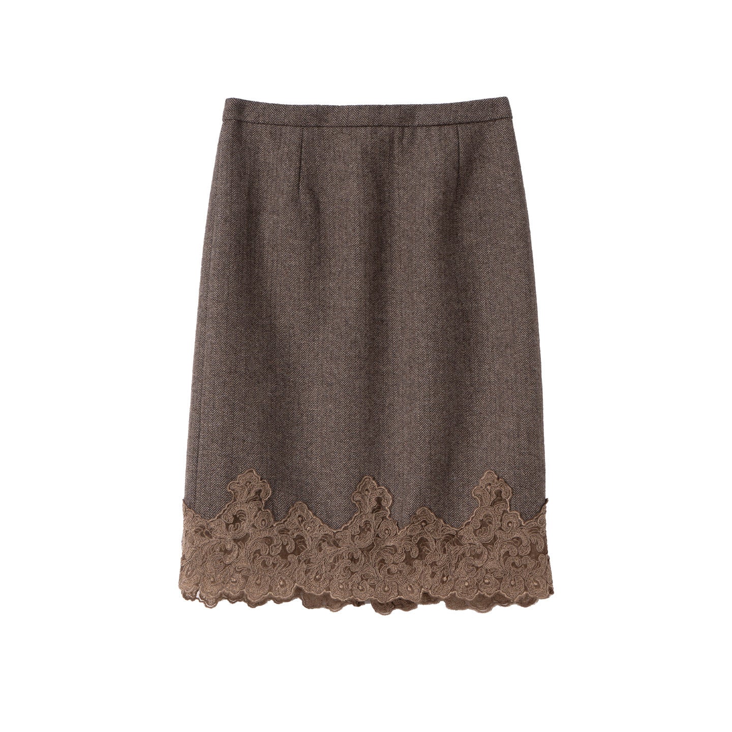 BANGON heavy lace patchwork skirt 2026 new temperament, versatile high-end high-waisted mid-length skirt for women
