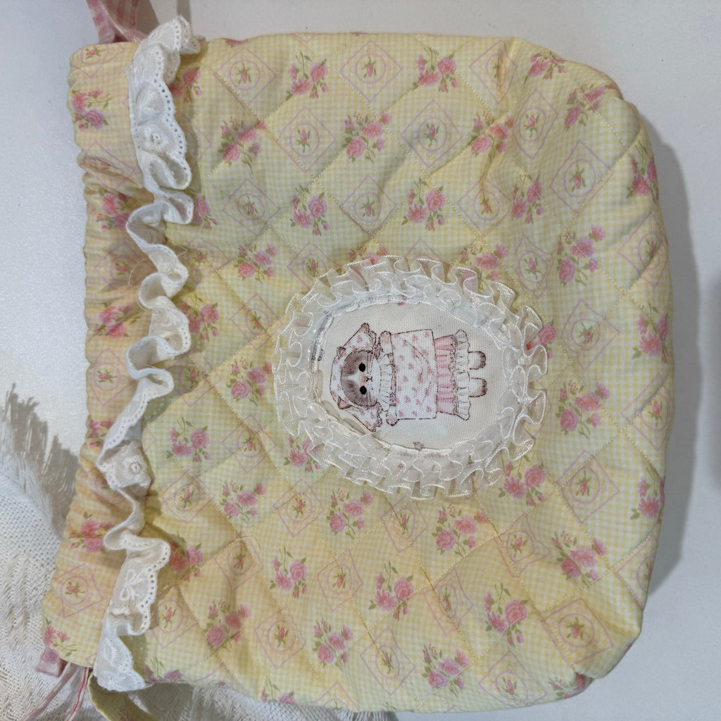 Bibi Bobbin, Korean imported original design, niche design, floral diagonal cross, small bundle bag, cute