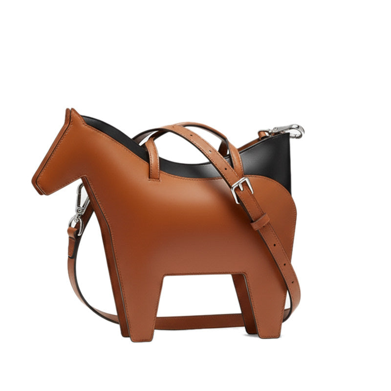 2026 unique and original personality pony bag animal shape Year of the Horse bag hand-held crossbody bag has a niche design