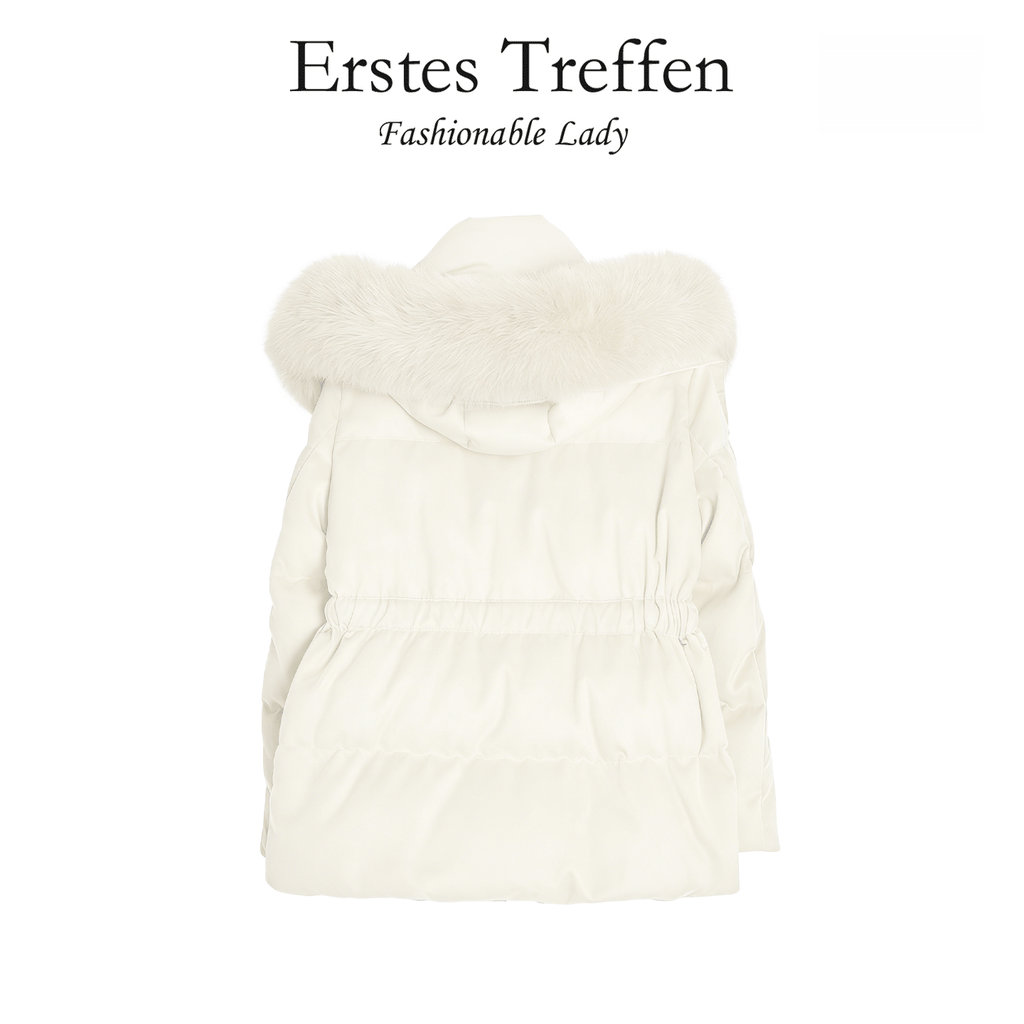 This year's popular fur-collared hooded pie overcomes the jacket women's 2026 winter new American retro thickened cotton jacket