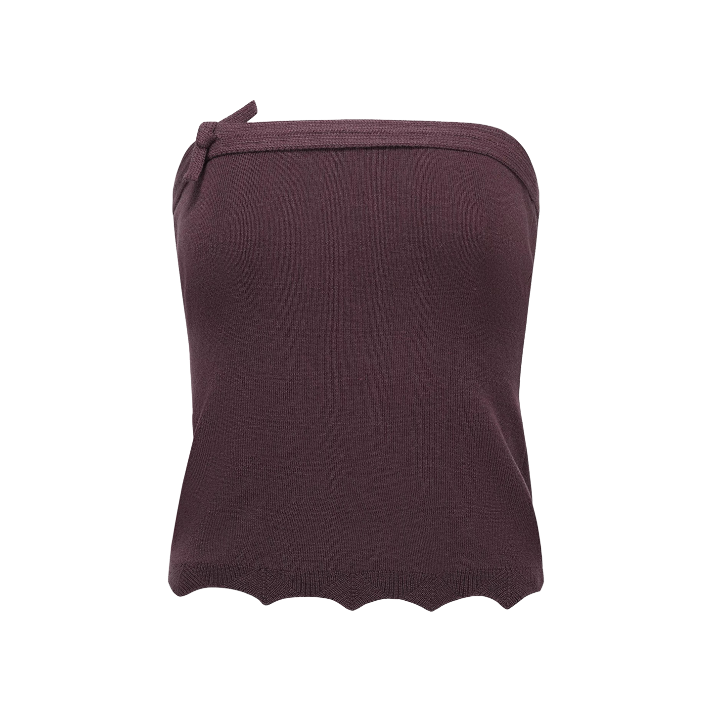 BANGON knot decoration bandeau women's short temperament hot girl style 2025 new slim slimming versatile top