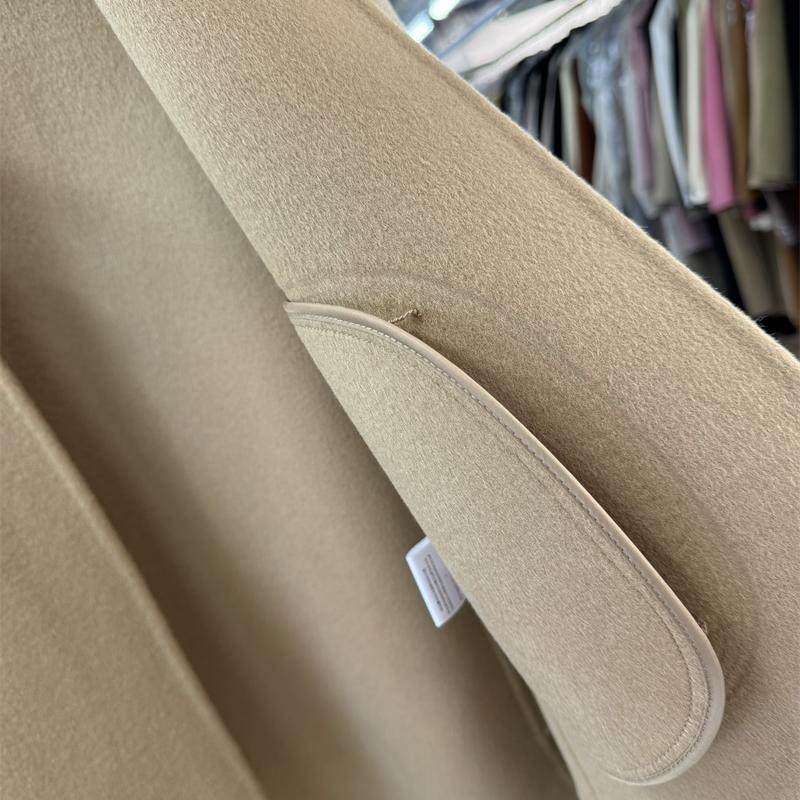 Cloak double-sided wool coat women's short autumn and winter new Korean version loose round neck temperament A-type woolen jacket