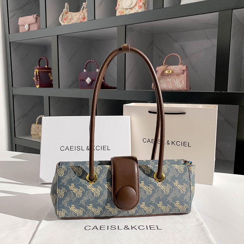 CAEISL Vintage Women's Bag KCIEL Crescent Shoulder Bag French Versatile Casual PU Women's Bag Recommendation