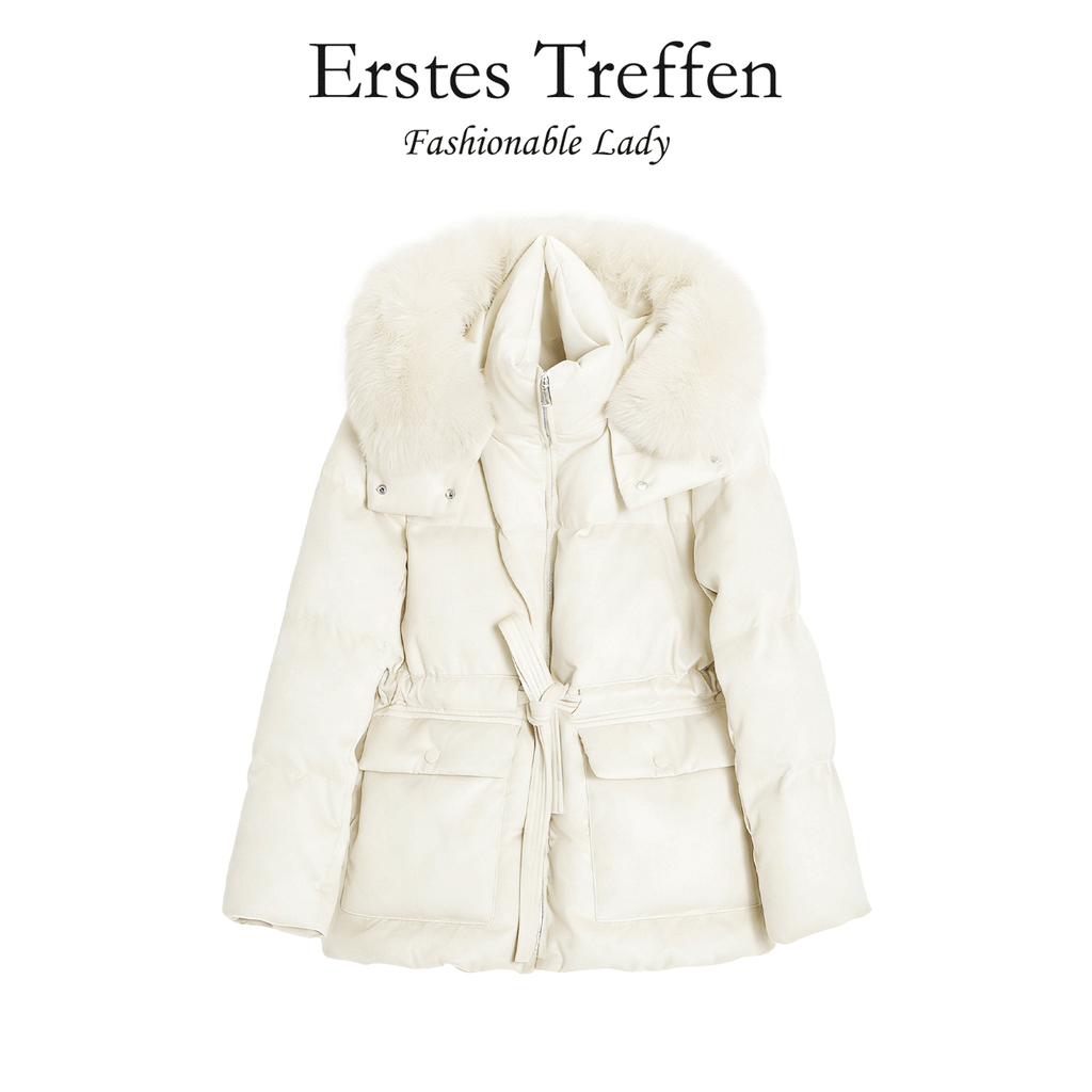 This year's popular fur-collared hooded pie overcomes the jacket women's 2026 winter new American retro thickened cotton jacket