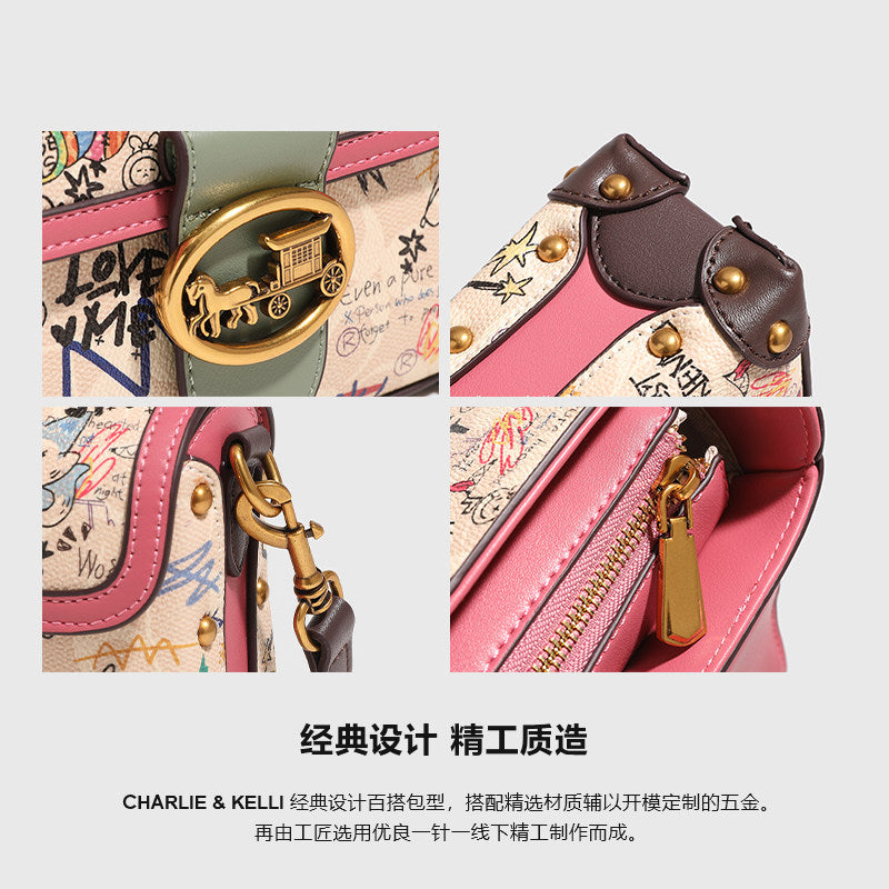 Birthday Gift Charlie & KELLI Women's Bag 2025 New Premium Tote Niche Shoulder Crossbody Bag Trend