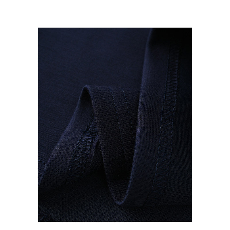 Cara CLUB plus-size polo neck straight shoulder short-sleeved T-shirt women's summer fat sister temperament to reduce age and slim down with tops