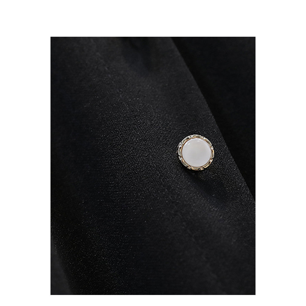 Cara CLUB large size mid-length waist A-line skirt women's summer fat sister mm slimming temperament Hepburn-style skirt