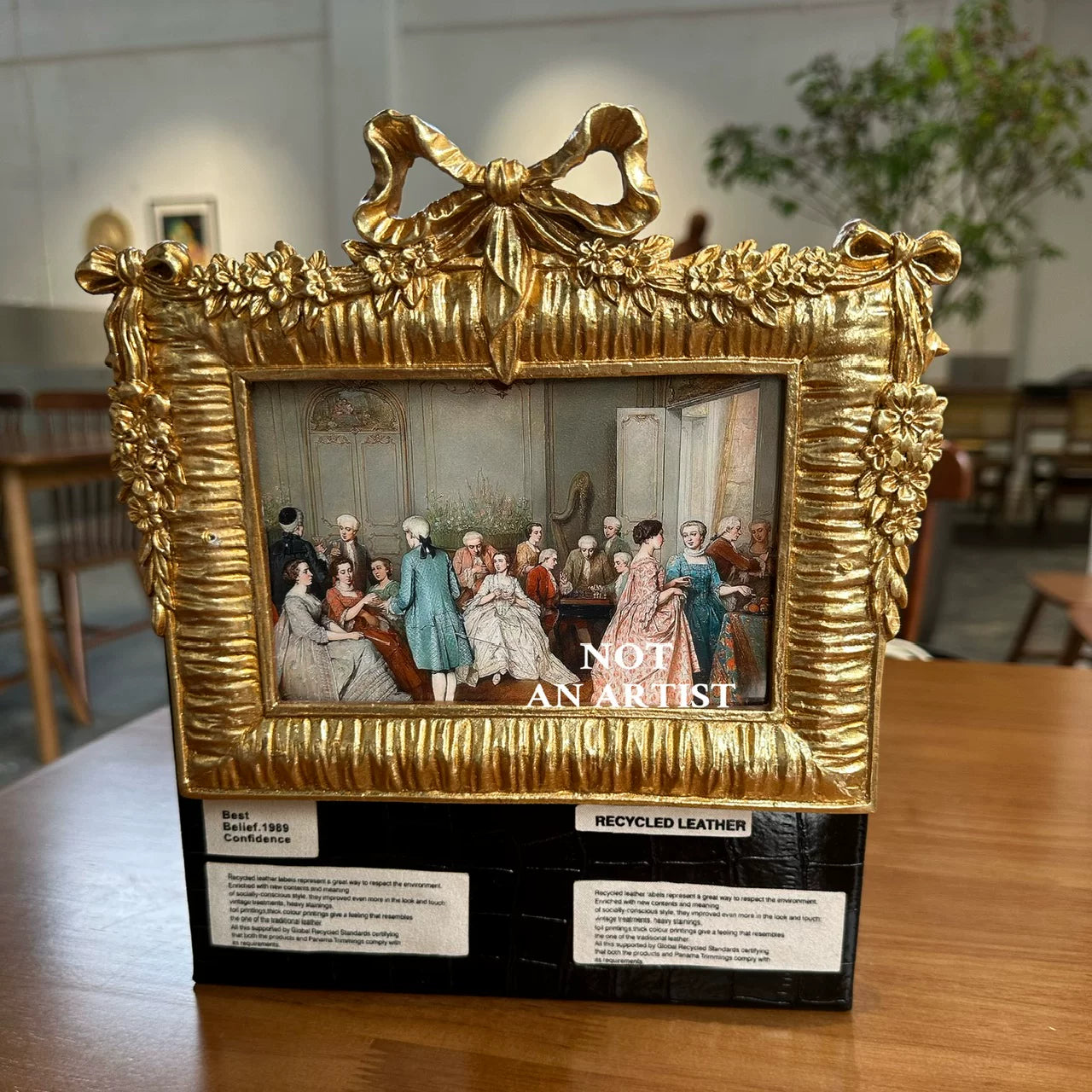 Art student original spoof famous painting baroque rococo style retro versatile vintage clutch box bag