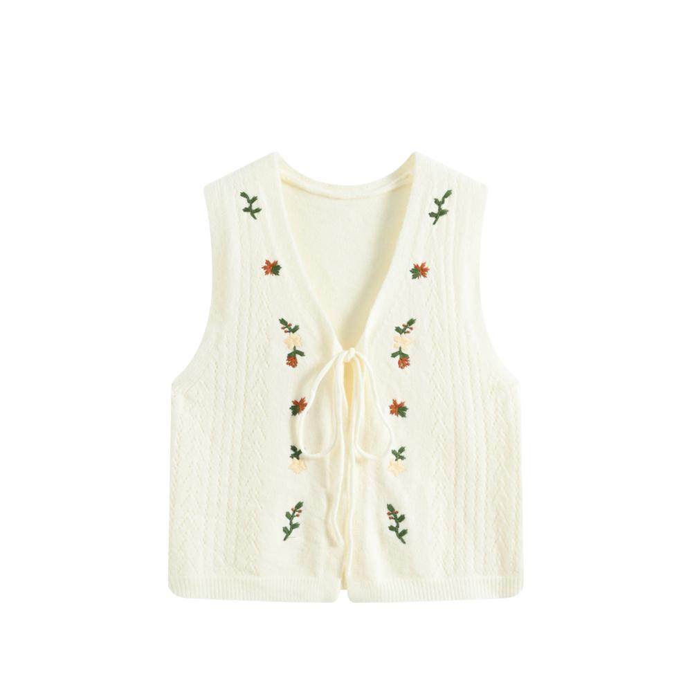 Cara CLUB plus-size knitted vest vest women's autumn fat sister mm cover the belly to slim down this year's popular top