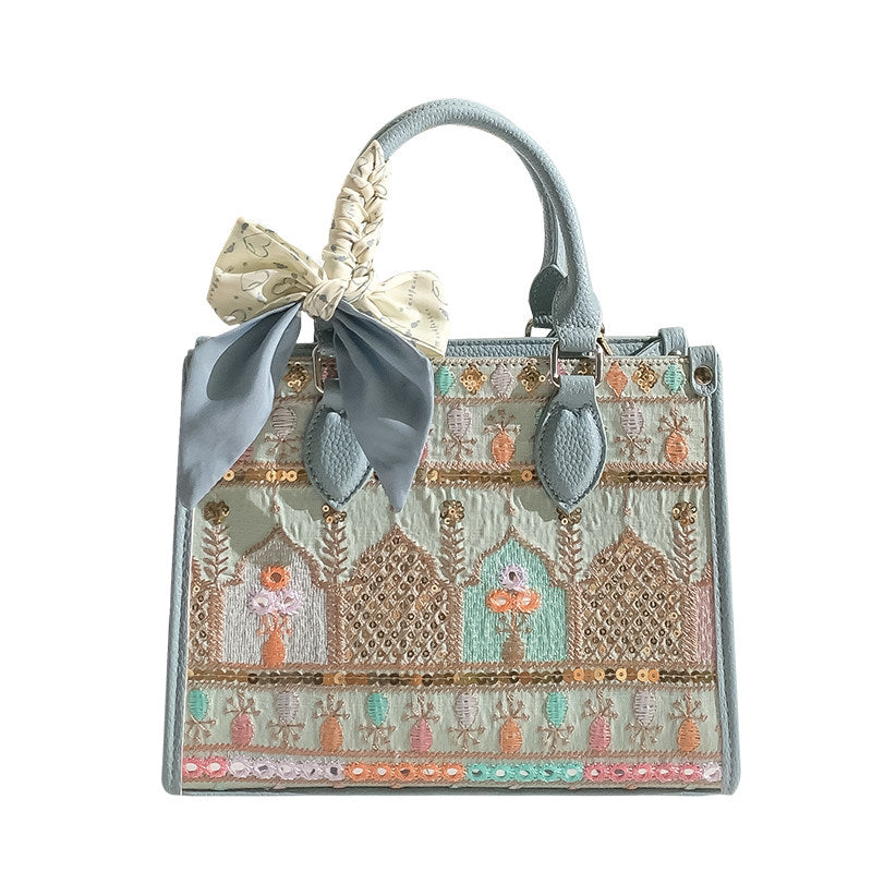 CAEISL&KCIEL women's bag high-end large-capacity tote bag women's 2025 new trendy embroidered crossbody bag