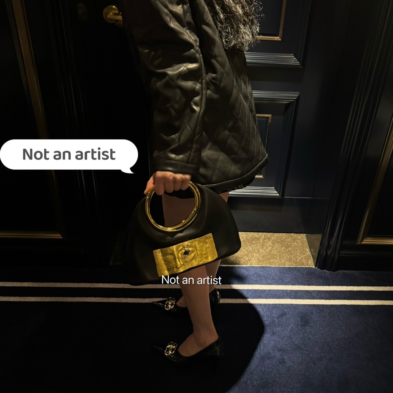 25 spring and summer new French niche high-end metal face bag, dinner bag, handbag, light luxury, fashionable personality