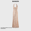 BANGON sequin hanging neck dress celebrity temperament high-end sense 2026 new slim slimming dress skirt