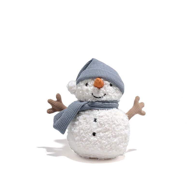 AMNN Sammy Blue Hat Snowman Doll New Cute Comforting Plush Sleeping Doll Souvenir