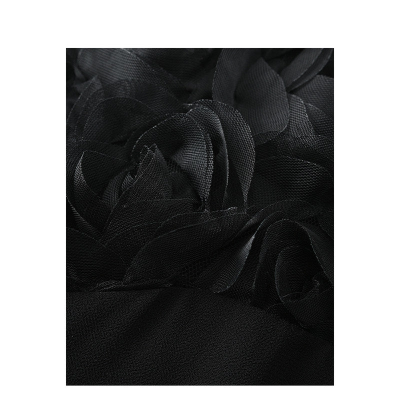 CaraCLUB large size straight shoulder short sleeve dress women's summer new fat sister temperament versatile design skirt