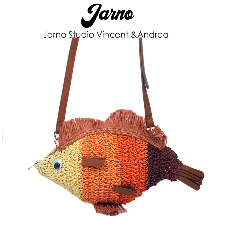 2025 New Summer Creative Personality Children's Handmade Colored Straw Bag Women's Small Crossbody Bag Small Bag Holiday Style