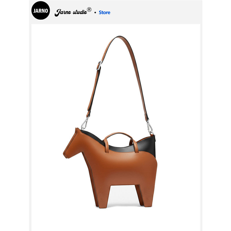 2026 unique and original personality pony bag animal shape Year of the Horse bag hand-held crossbody bag has a niche design