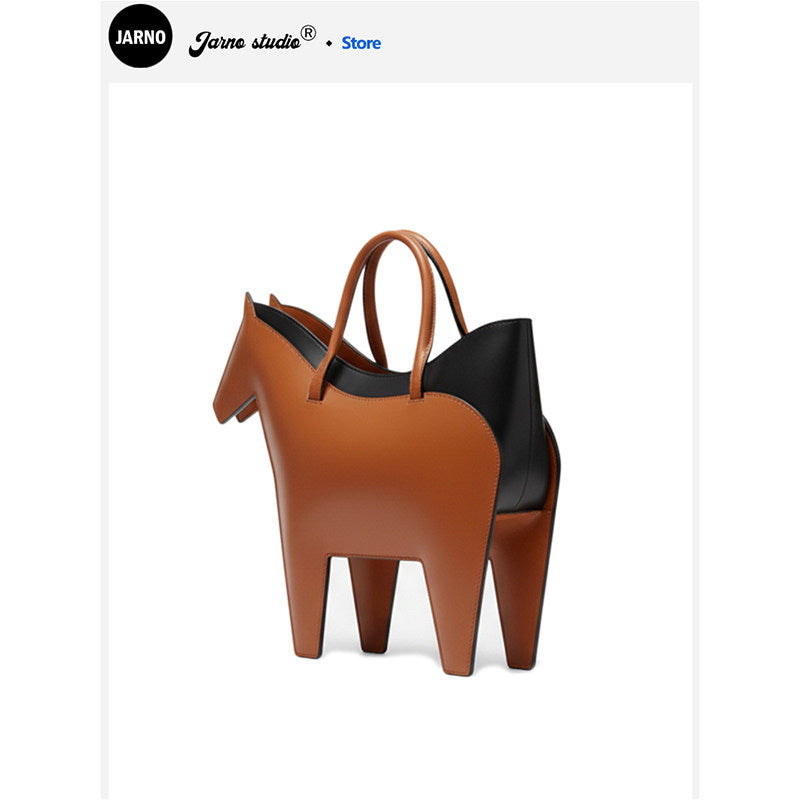 2026 unique and original personality pony bag animal shape Year of the Horse bag hand-held crossbody bag has a niche design