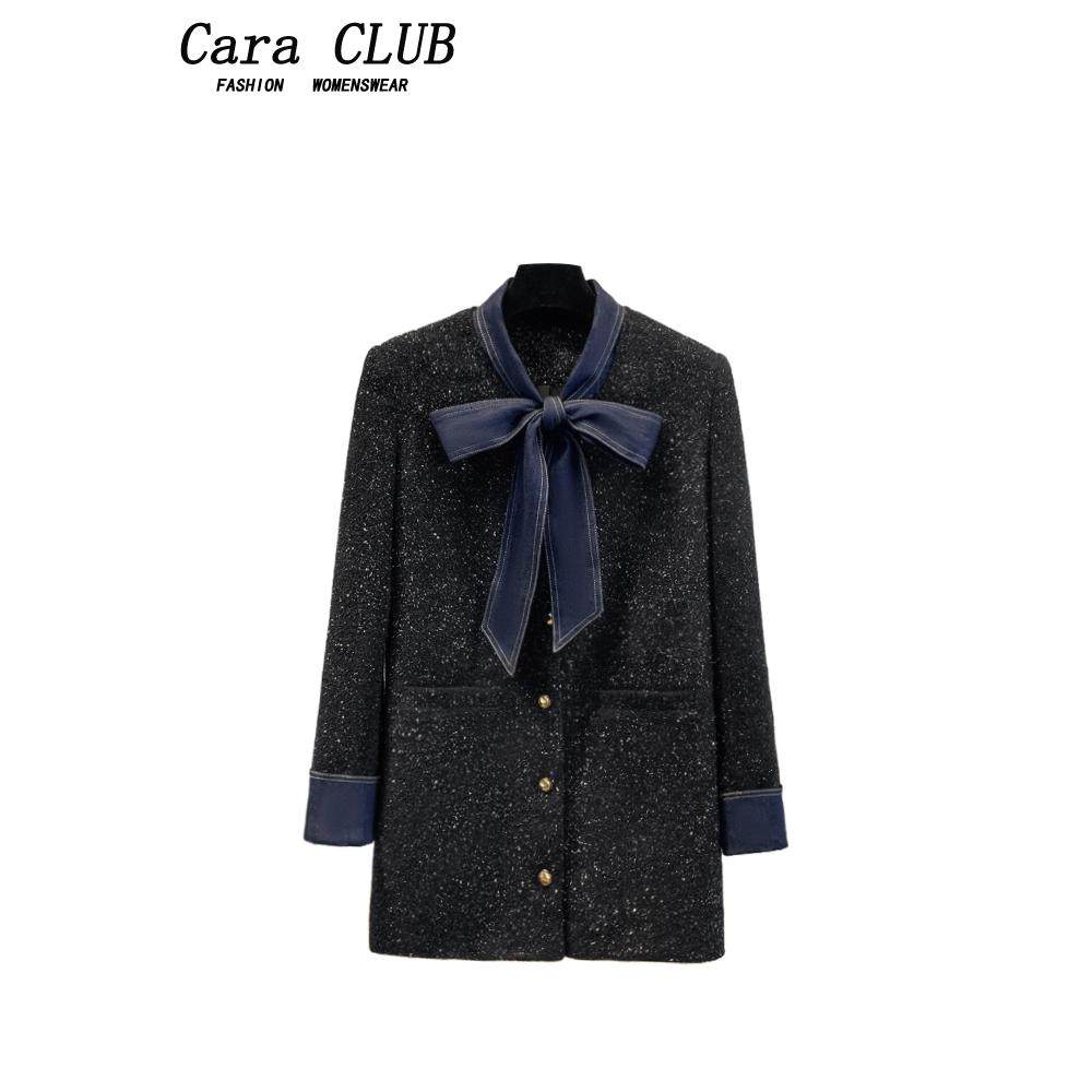 CaraCLUB Large Size Small Fragrant Woolen Jacket Women's 2026 Autumn Fat Sister Loose Slimming High-End Top