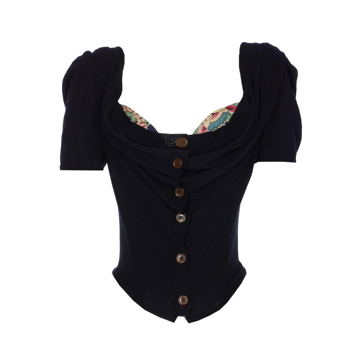 BANGON black swing collar top short slim slimming new summer 2025 splicing design sense niche