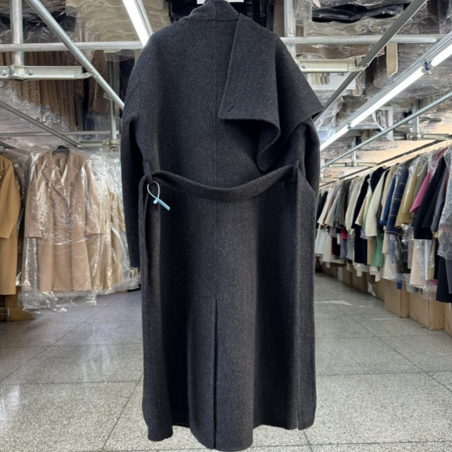 Korean high-end reversible wool wool rabbit fur coat fashion big scarf long pile style double-breasted woolen jacket for women