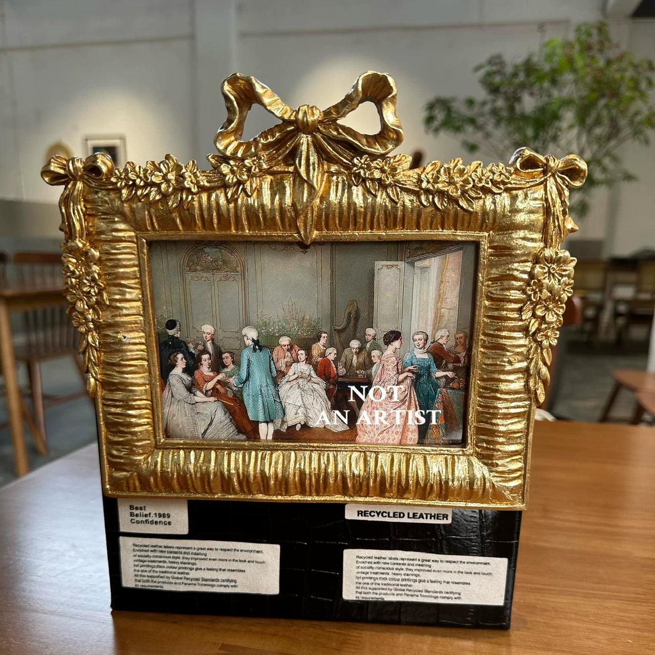 Art student original spoof famous painting baroque rococo style retro versatile vintage clutch box bag