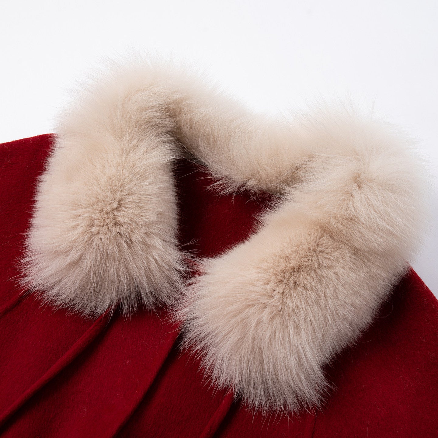 BANGON fox fur collar wool coat 2025 new temperament high-end imitation wool cape jacket for women