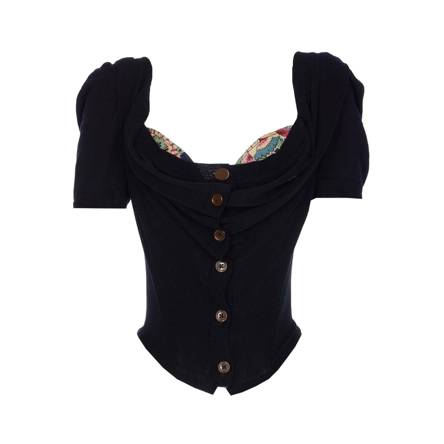 BANGON black swing collar top short slim slimming new summer 2025 splicing design sense niche