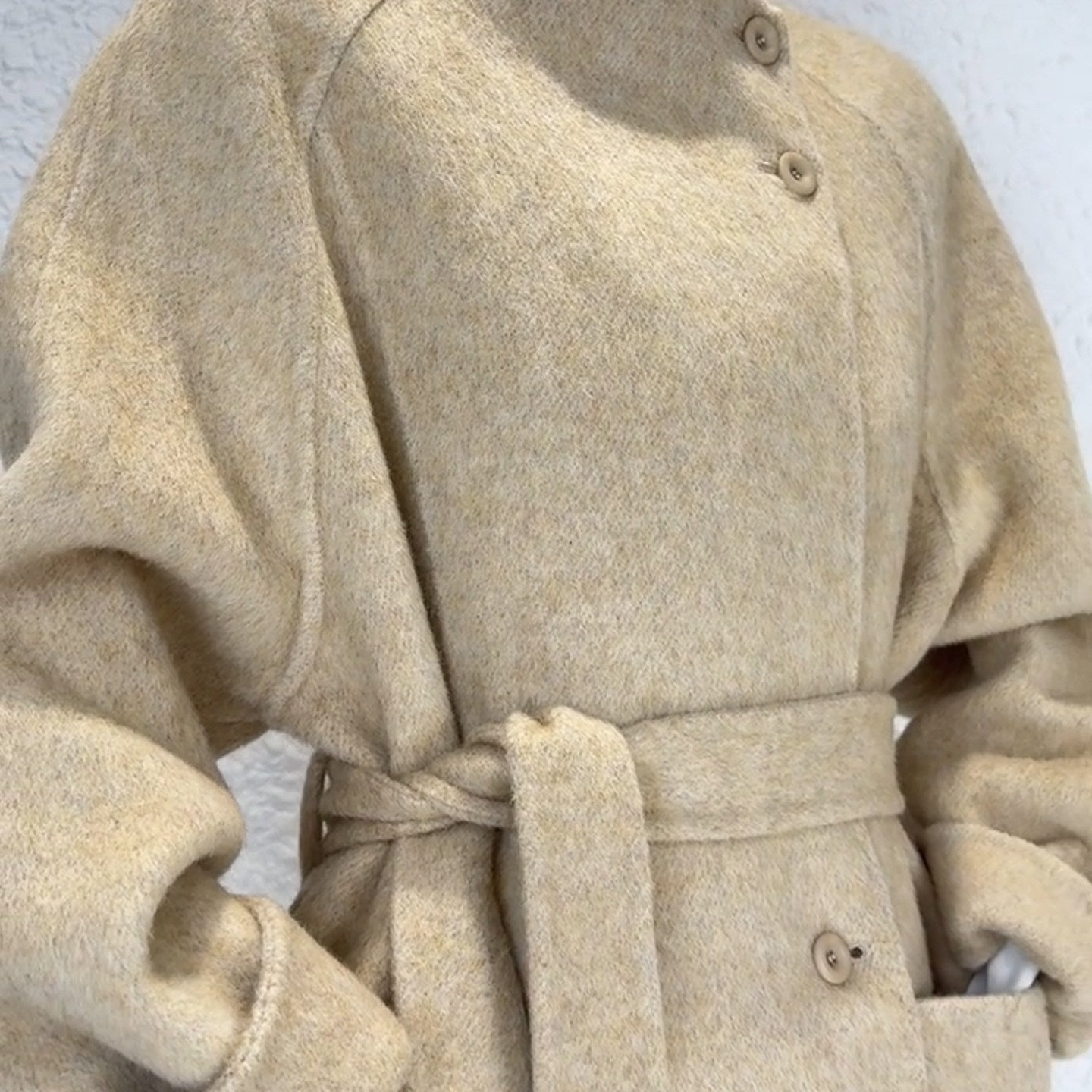 This year's popular reversible cashmere coat women's 2025 fall/winter Hepburn-style wool high-end woolen woolen jacket