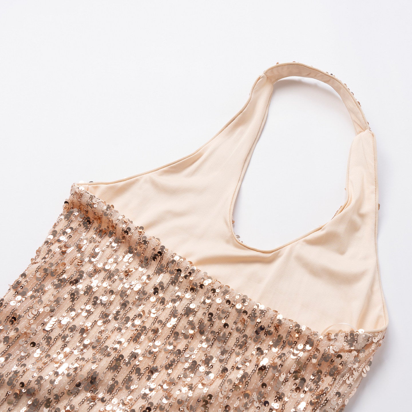 BANGON sequin hanging neck dress celebrity temperament high-end sense 2026 new slim slimming dress skirt