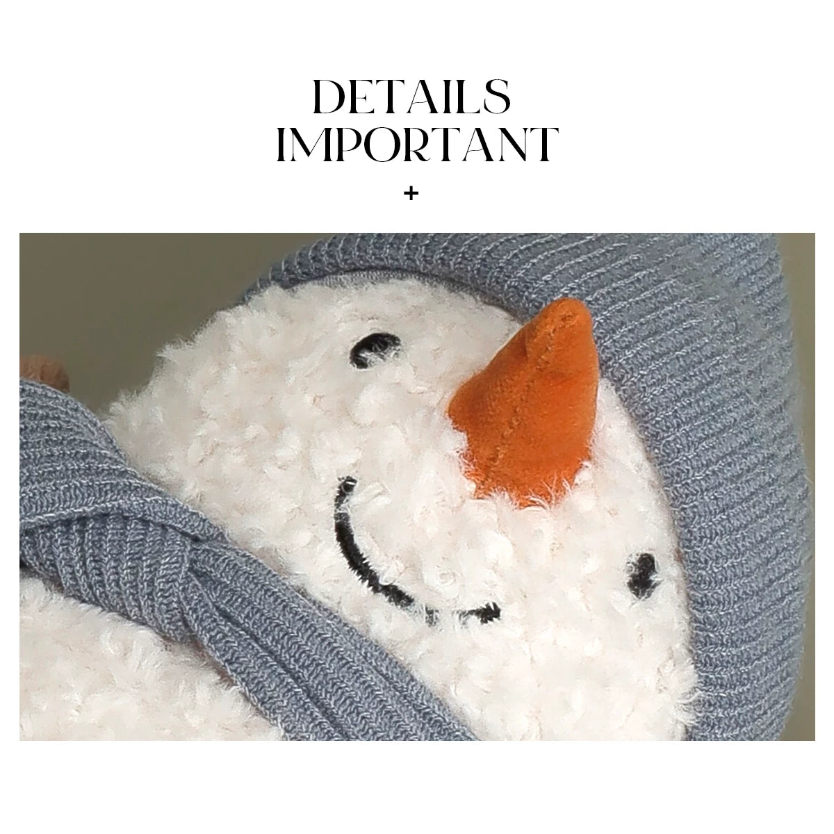 AMNN Sammy Blue Hat Snowman Doll New Cute Comforting Plush Sleeping Doll Souvenir