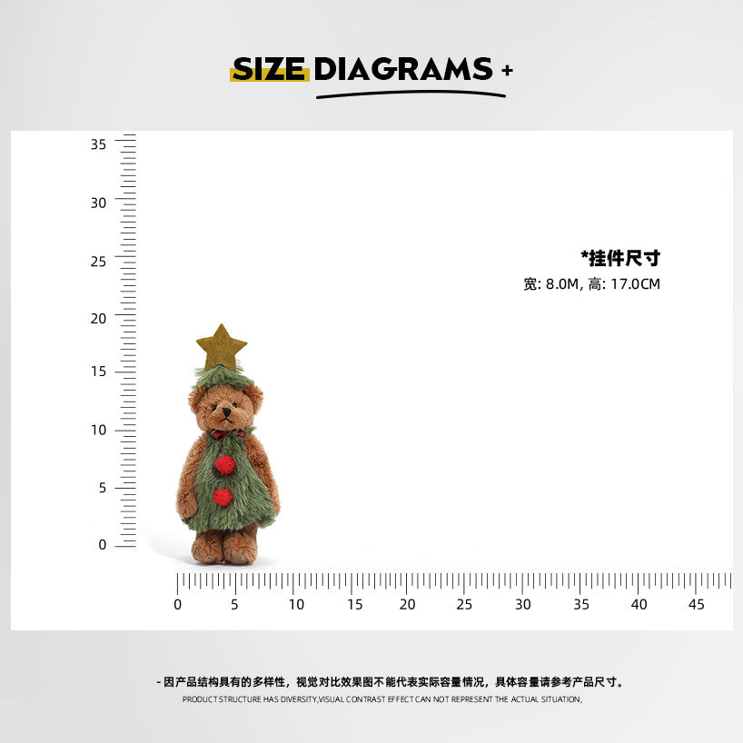 AMNN Teddy Bear Handmade Accessories Keychain 2025 New New Year, Birthday, Christmas Gifts, Handmade Jewelry