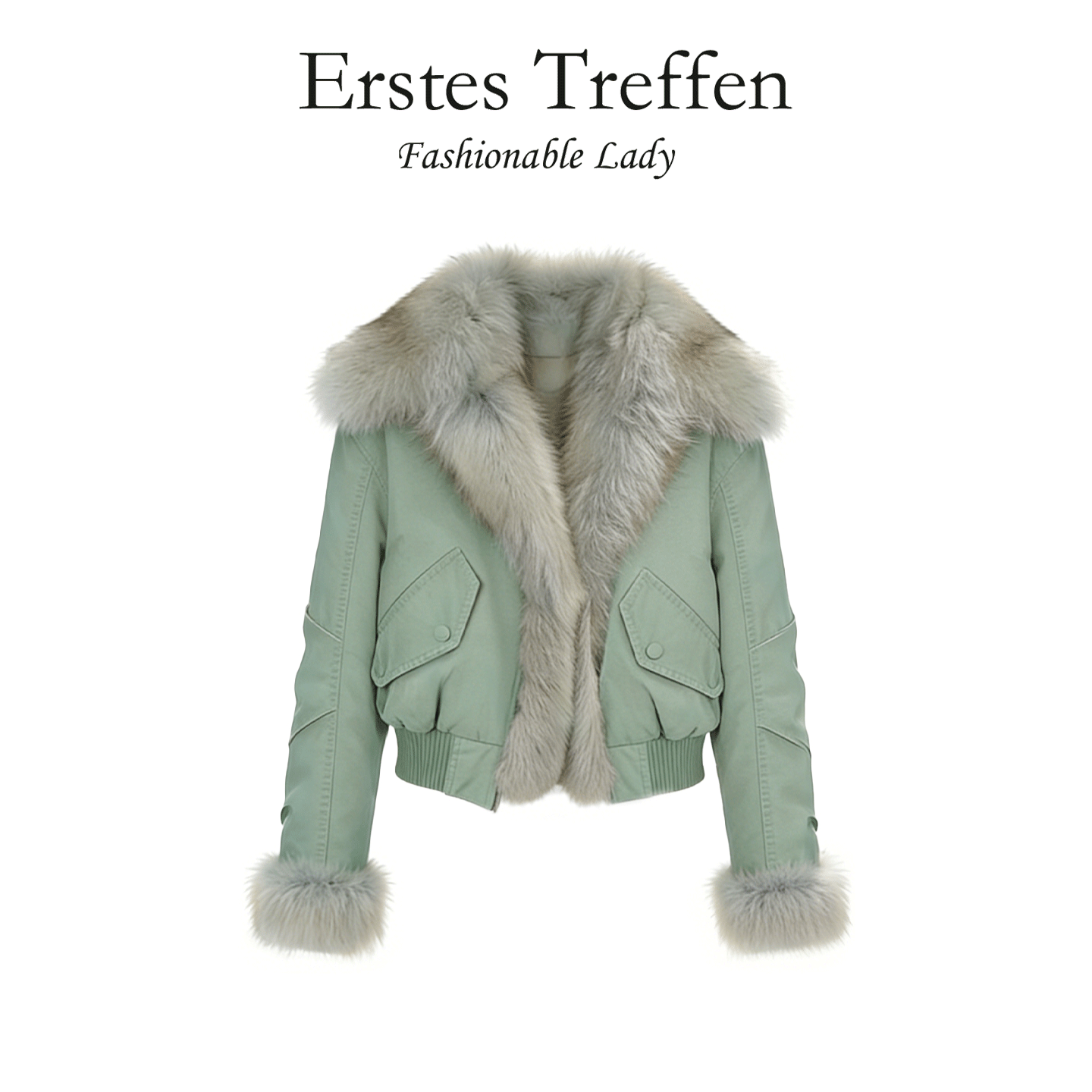 American warmth overcomes women's mountain eagle jacket 2026 winter new fur collar short thickened cotton jacket cotton jacket