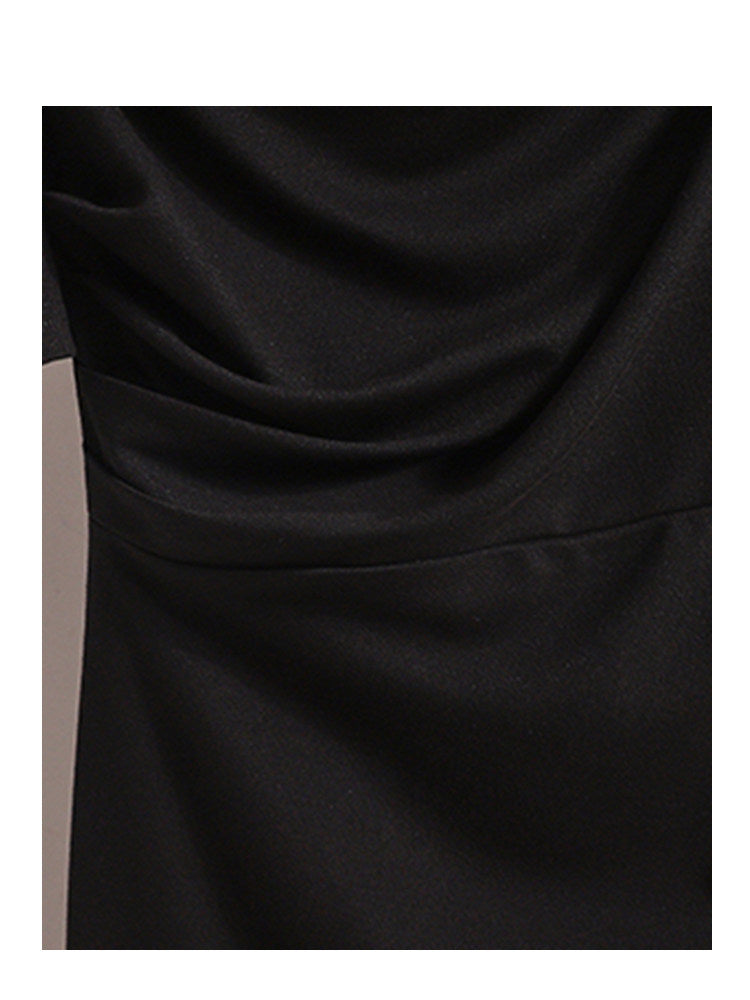 Cara CLUB plus-size royal sister wind chiffon dress female summer fat sister waist slimming fringe mermaid skirt