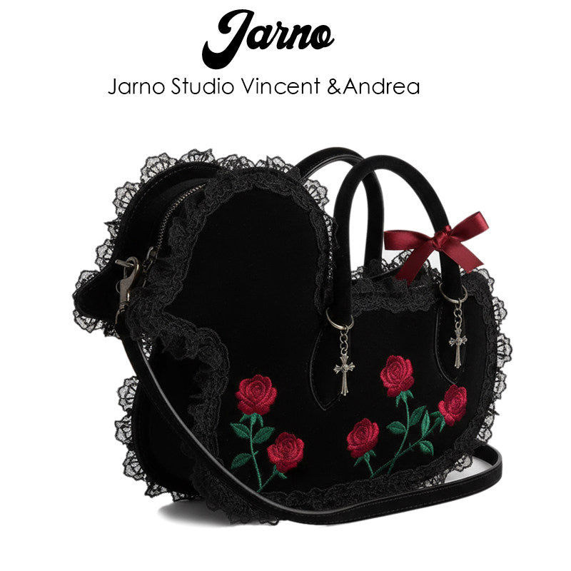 2025 Fall/Winter New Dark Lolita Duck Bag Women's Plush Handheld Crossbody Bag Niche Sweet and Cool Design