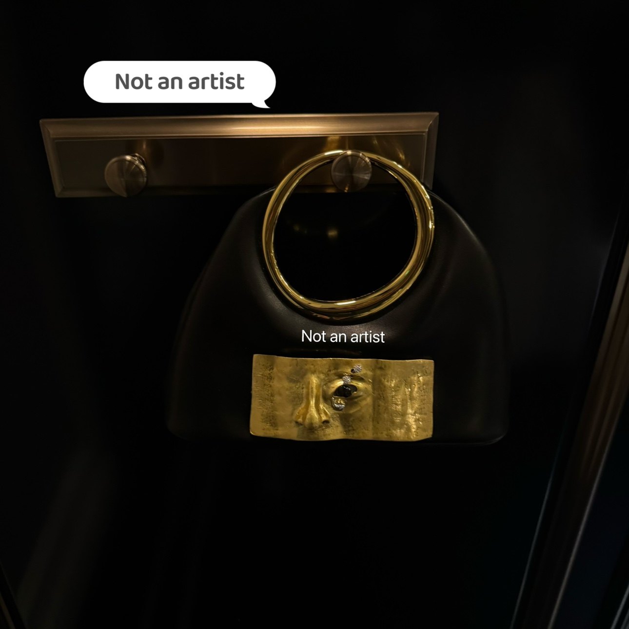 25 spring and summer new French niche high-end metal face bag, dinner bag, handbag, light luxury, fashionable personality