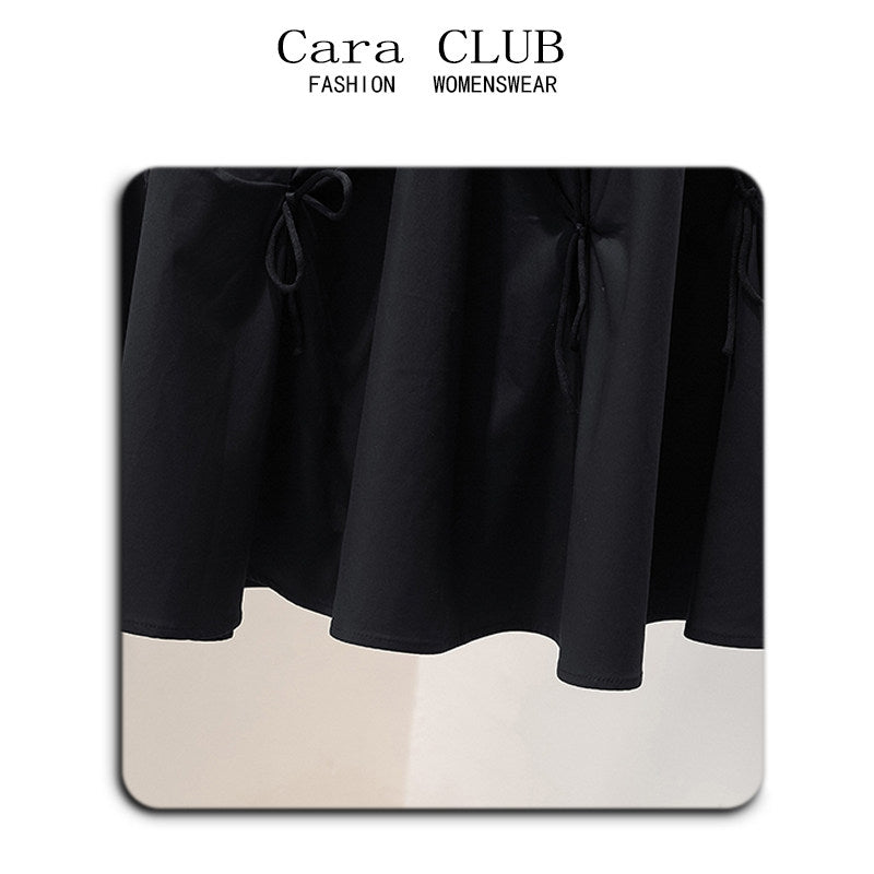 Cara CLUB plus-size women's 2025 autumn fat sister mm fashion high-waisted slimming mid-length A-line skirt